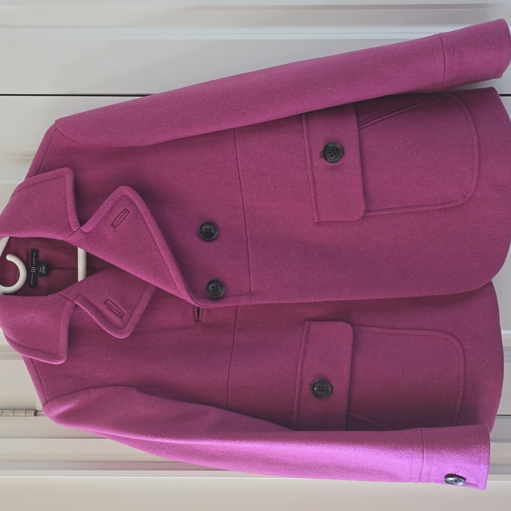 *NEW* GAP Women's Fuchsia Pea Coat